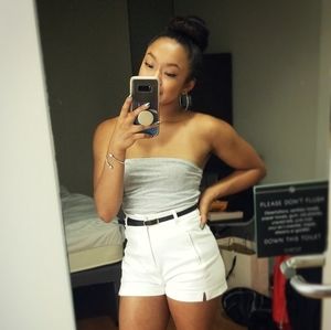 Brandy & Melville Grey Tube Top (dual layer)